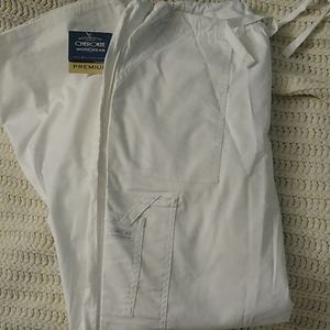 NWT white scrub pants, Cherokee